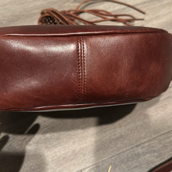 Lucky Brand woven braid brown leather shoulder bag. - Picture 10 of 12